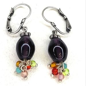 Glass Beads Charms Earrings